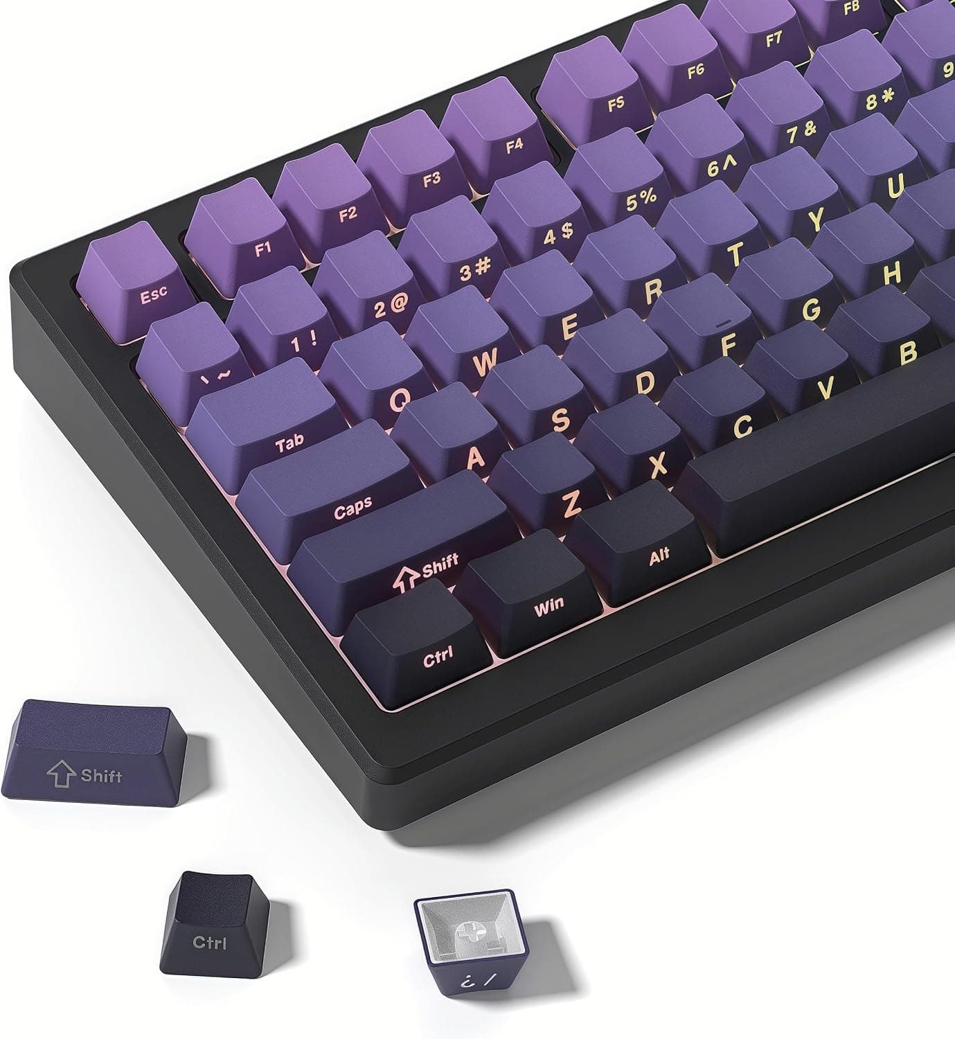 Set Keycaps Dagaladoo Morado Negro imagen 1