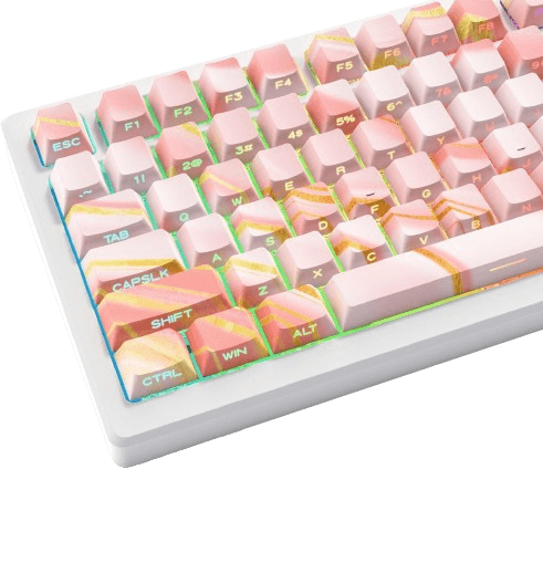 Womier Keycaps Rosa Blanco imagen 1