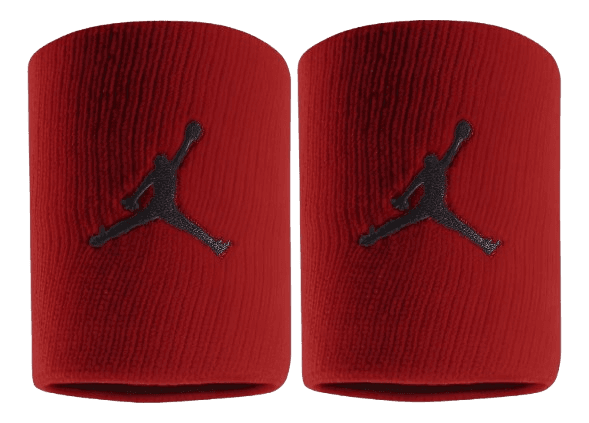 Munequera Deportiva Nike Jumpman 2 Pack Rojo Negro imagen 1