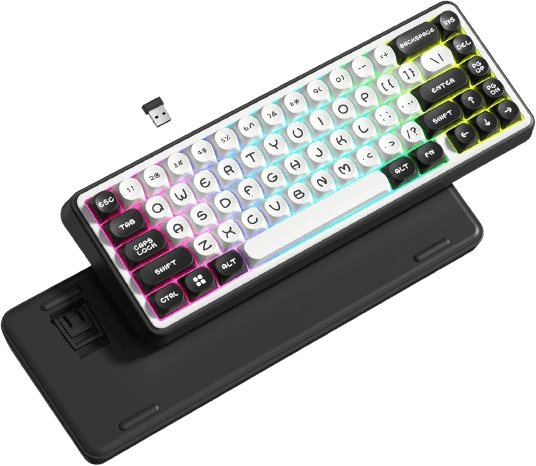 Womier WK 60 Blanco Negro imagen 1